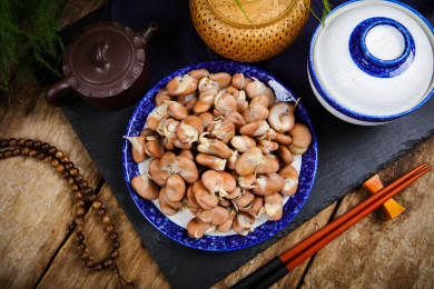 传统地方小吃水煮蚕豆