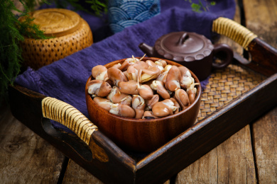 传统地方小吃水煮蚕豆