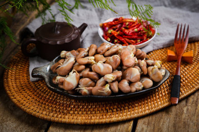 传统地方小吃水煮蚕豆