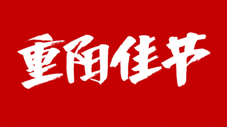 中国风书法汉字字体设计重阳佳节