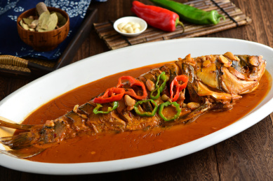 中国美食红烧鲢鱼