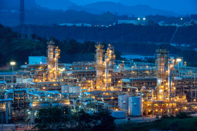 中国四川厂区夜色