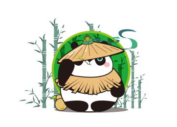 熊猫卡通形象插画设计