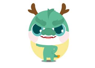 龙卡通形象原创矢量