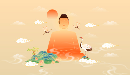 山西太原蒙山大佛矢量插画