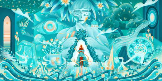 森林奇幻秀插画