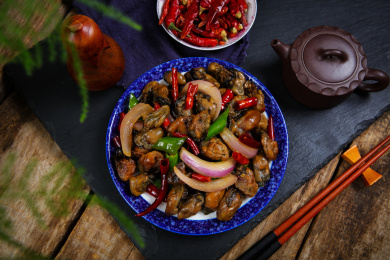 特色美食菜肴小炒生蚝干
