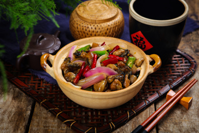 特色美食菜肴小炒生蚝干