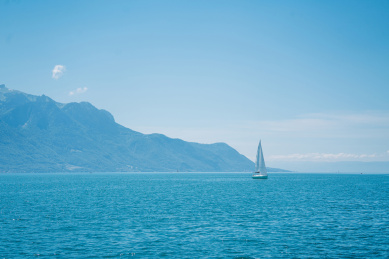 瑞士莱芒湖自然风光