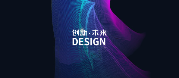 矢量抽象线条炫酷背景图