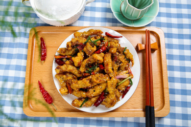 中餐美食小吃油炸小酥肉炸里脊