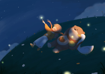 和动物园看萤火虫