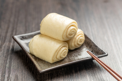 面食卷子花卷特写