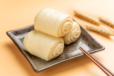 面食卷子花卷特写