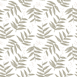 手绘枝叶矢量无缝背景图