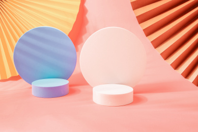 秋季的色彩3D展示台场景图  