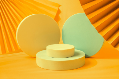 秋季的色彩3D展示台场景图  