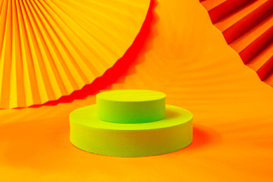 秋季的色彩3D展示台场景图  