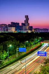 中国广东佛山新城文化中心夜景风光