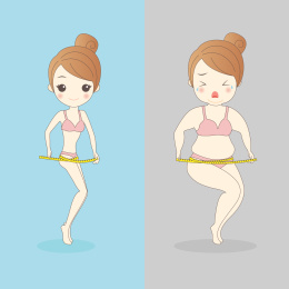 女生测量臀围减肥前后对比