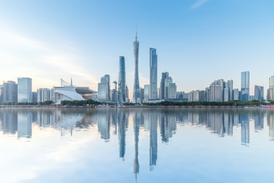 中国广东广州城市中轴线风光