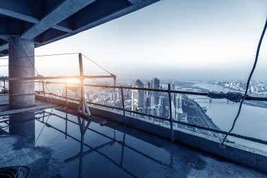 江西南昌红谷滩城市天际线