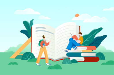 开学季读书看报学习新知识