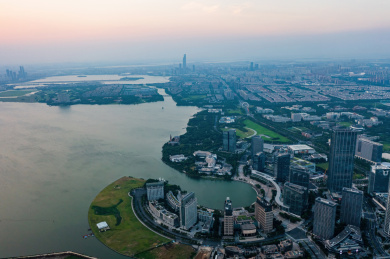 中国江苏苏州工业园区独墅湖月亮湾