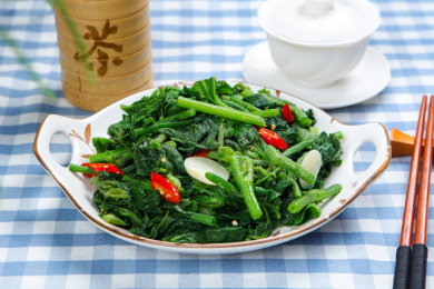 中餐菜肴家常菜清炒时蔬炒瓜尖