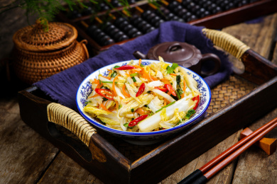 家常菜凉拌白菜心