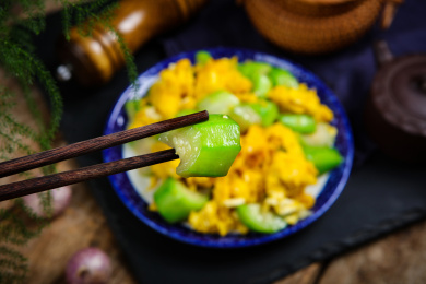 小吃家常菜胜瓜炒蛋