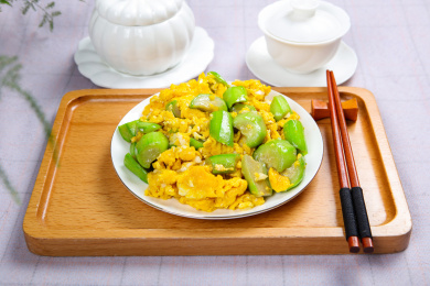 小吃家常菜胜瓜炒蛋