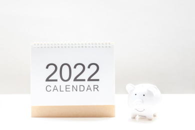 2022年历和计时器钟表