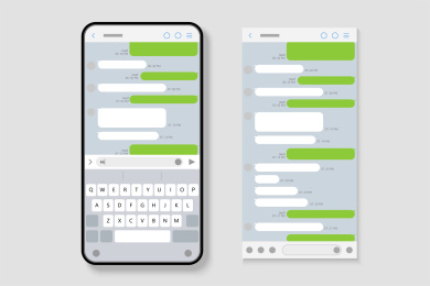 移动通信APP聊天室对话样机模版