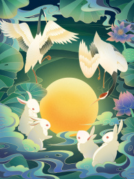 中秋主题插画