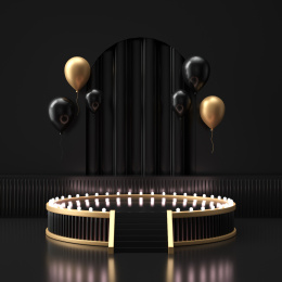 黑金色立体空间背景