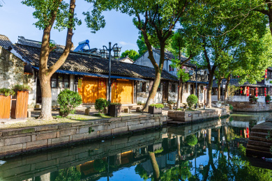 中国江苏苏州甪直古镇旅游风光