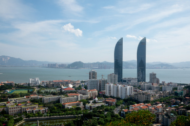 厦门世贸双子塔厦门城市风光