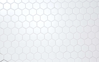 白色六边形格子瓷砖