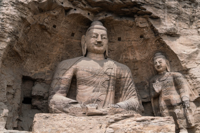 大同云冈石窟第二十窟三世佛坐像