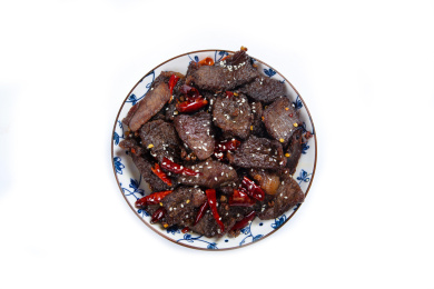 美食特色菜油淋牛干巴