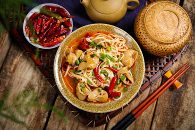 特色美食小吃红烧大肠面