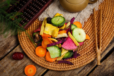 香脆美味的水果蔬菜干