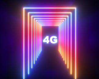 4G 未来科技发光线条光束空间
