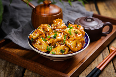 特色小吃美食干拌馄饨