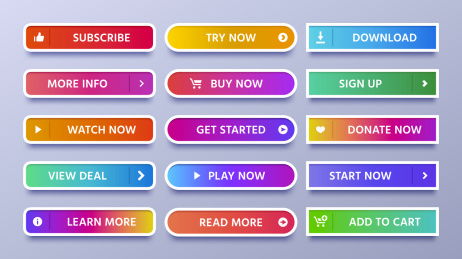 渐变色的圆角按钮集合