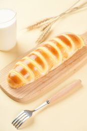 一块美味的芝士面包