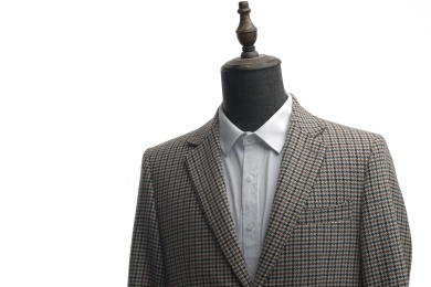 白色背景的西服