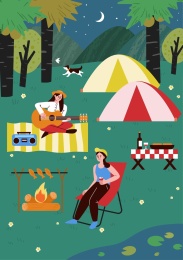 一起去郊游去露营