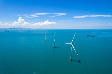 中国福建省平潭县航拍海景